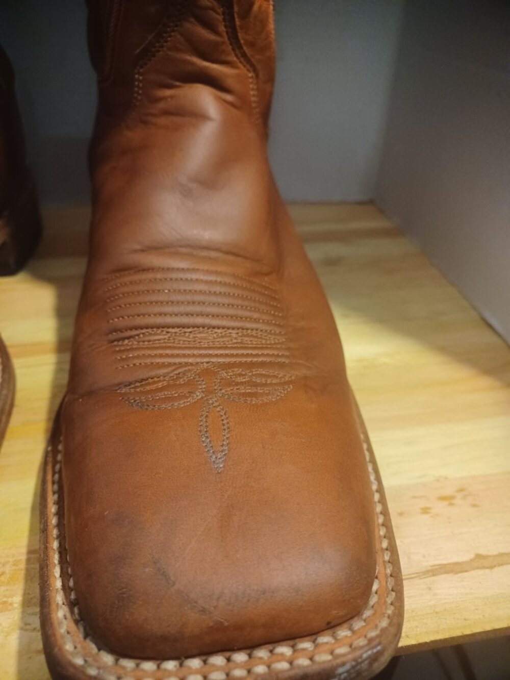 Vintage Justin Western Boots Men size 10 1/2 - Picture 11 of 16